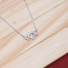 92.5 Sterling Silver Chain Necklace with Moissanite Diamond / Lab grown diamond