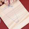 92.5 Sterling Silver Chain Necklace with Moissanite Diamond / Lab grown diamond