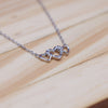 92.5 Sterling Silver Chain Necklace with Moissanite Diamond / Lab grown diamond