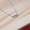 92.5 Sterling Silver Chain Necklace with Moissanite Diamond / Lab grown diamond