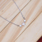 92.5 Sterling Silver Chain Necklace with Moissanite Diamond / Lab grown diamond