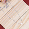 92.5 Sterling Silver Chain Necklace with Moissanite Diamond / Lab grown diamond