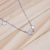 Dazzling Star Chain in 92.5 Sterling Silver with Moissanite Diamonds/ Lab grown diamond