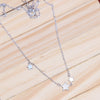 Dazzling Star Chain in 92.5 Sterling Silver with Moissanite Diamonds/ Lab grown diamond