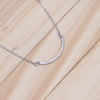 92.5 Sterling Silver Chain Necklace with Moissanite Diamond / Lab grown diamond - Minimalist Design