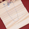 92.5 Sterling Silver Chain Necklace with Moissanite Diamond / Lab grown diamond - Minimalist Design