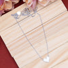 925 Sterling Silver Chain Necklace - Pixel Heart Moissanite / Lab grownDiamond Pendant
