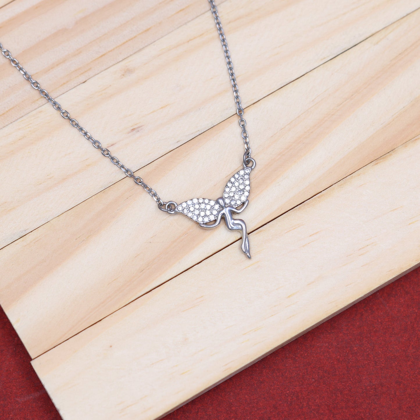 92.5 Sterling Silver Chain Necklace with Moissanite Diamond