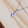 92.5 Sterling Silver Chain Necklace with Moissanite Diamond
