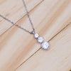 92.5 Sterling Silver Chain Necklace with Moissanite Diamond