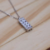 Elegant 92.5 Sterling Silver Chain Necklace with Moissanite Diamonds