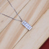 Elegant 92.5 Sterling Silver Chain Necklace with Moissanite Diamonds