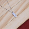 Elegant 92.5 Sterling Silver Chain Necklace with Moissanite Diamonds
