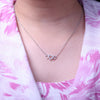 92.5 Sterling Silver Chain Necklace with Moissanite Diamond / Lab grown diamond