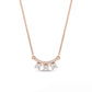 14K Rose Gold Lab Grown Diamond 3-Stone Pendant Necklace
