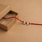 Elegant Rudraksha Silver Ghungroo Rakhi for Sister-in-Law