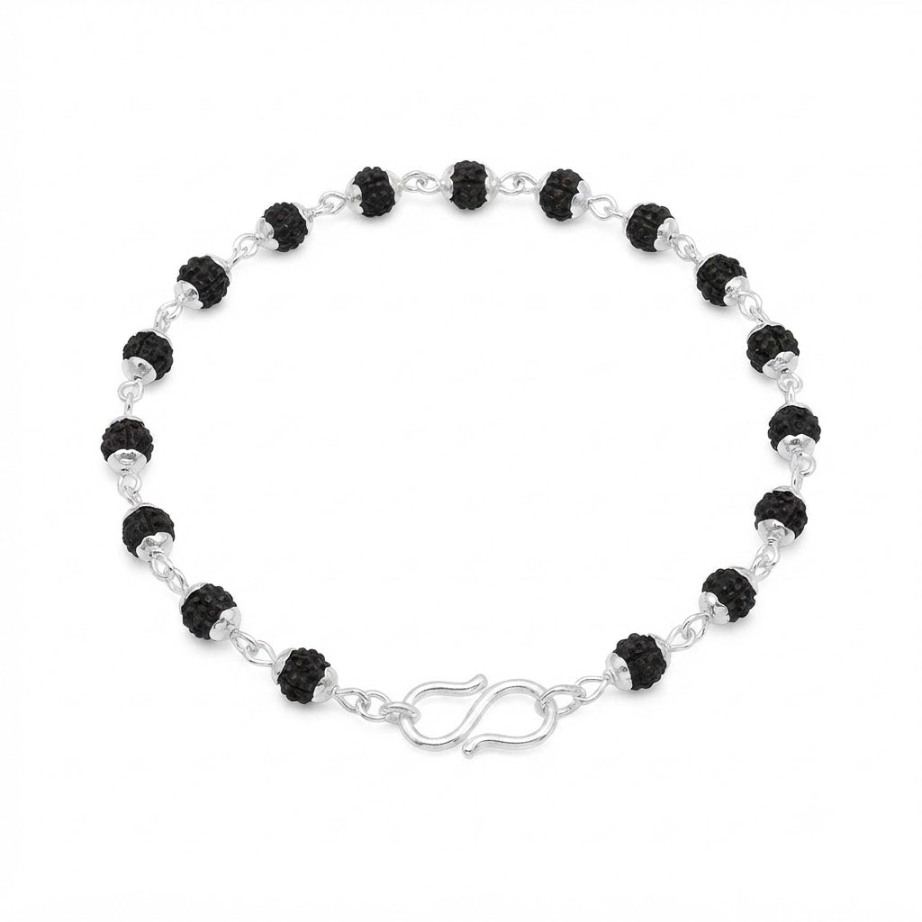 Silver Rudraksha Bracelet for Men