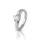 925 Sterling Silver Ring for Women Round Cut American Diamond Solitaire Band Gift