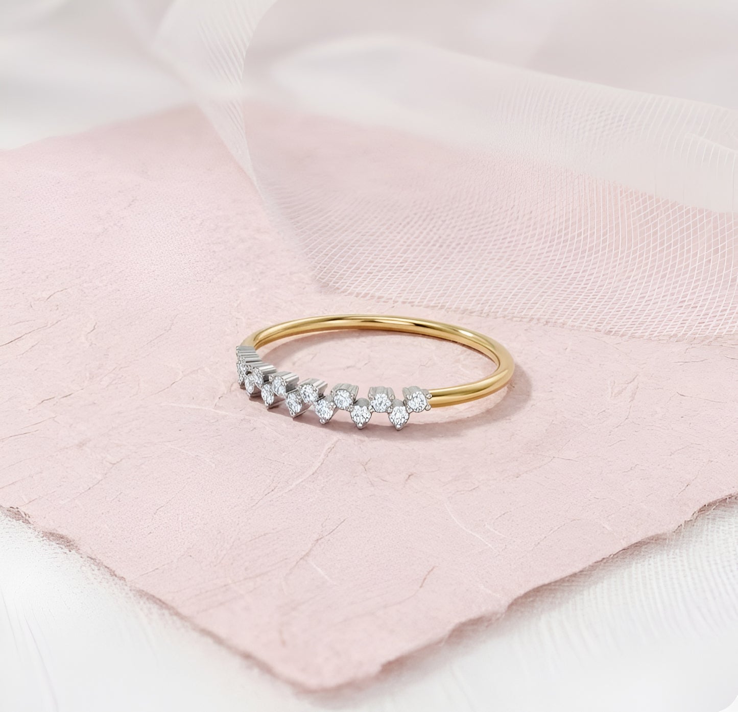 BIS Hallmarked 14KT Solid Gold Moissanite Ring