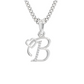 B Initial Alphabet Diamond Pendant - Diamond Jewellery
