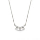 14K Rose Gold Lab Grown Diamond 3-Stone Pendant Necklace