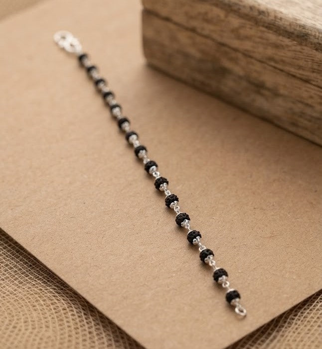 Silver Rudraksha Bracelet for Men