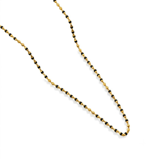 Gold Tulsi Mala with Gold-Toned Beads