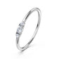 Marquise & Round Diamond Three-Stone Ring in 14K Yellow Gold