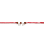 Elegant Rudraksha Silver Ghungroo Rakhi for Sister-in-Law