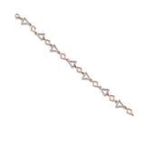 Geometric Triangle Ladies Bracelet with American Diamonds – Modern Elegance