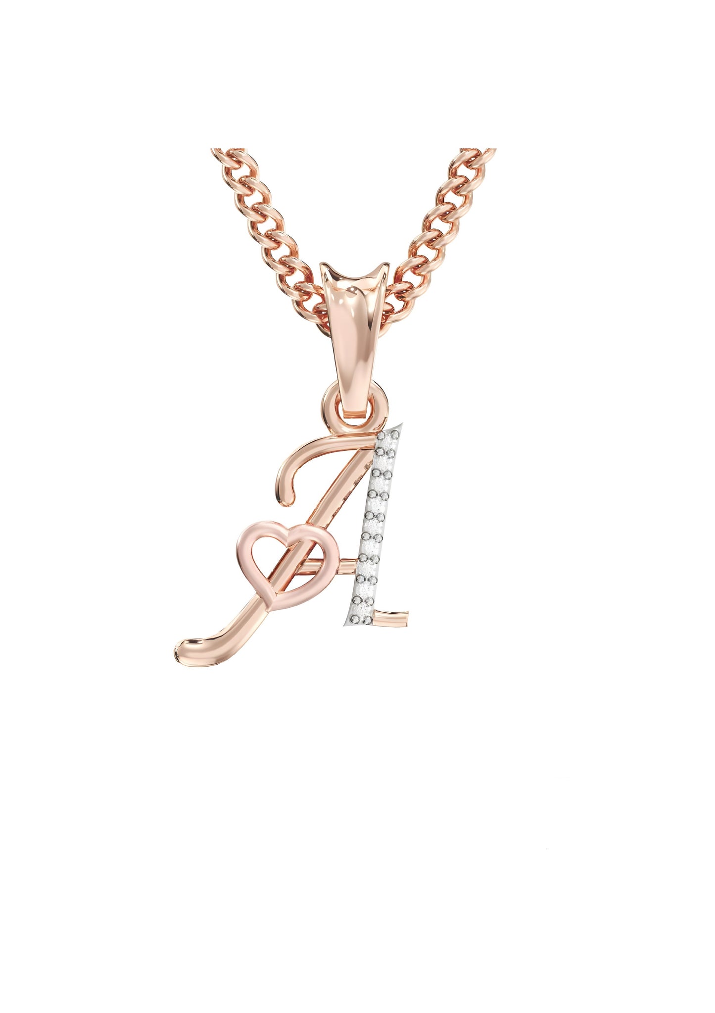 A Initial Alphabet Diamond Pendant - Diamond Jewellery