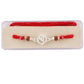 Elegant Shree Broach Silver Rudraksha Rakhi for Brother