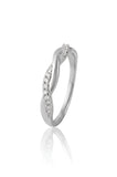 925 Sterling Silver Women Ring American Diamond Twisted Infinity Band Luxury Gift