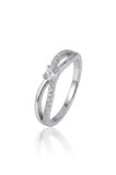 925 Sterling Silver Women Ring American Diamond Split Shank Wedding Engagement Band