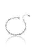 925 Sterling Silver Bracelet for Women American Diamond CZ Adjustable Bridal Gift