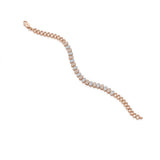 Rose Gold Adjustable Bracelet with American Diamonds