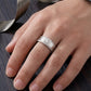 Moissanite Diamond Men's Ring 925 Sterling Silver Square Halo Band Solid Gift