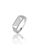 925 Sterling Silver Men’s Geometric Signet Ring