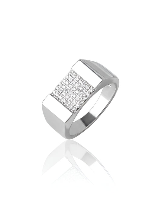 Men’s Moissanite Diamond Ring 925 Sterling Silver Solid Band