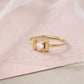 9KT Yellow Gold Round Moissanite Solitaire Ring Bezel Set Handmade Nakrani Gold