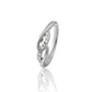 925 Sterling Silver American Diamond Infinity Swirl Ring for Women