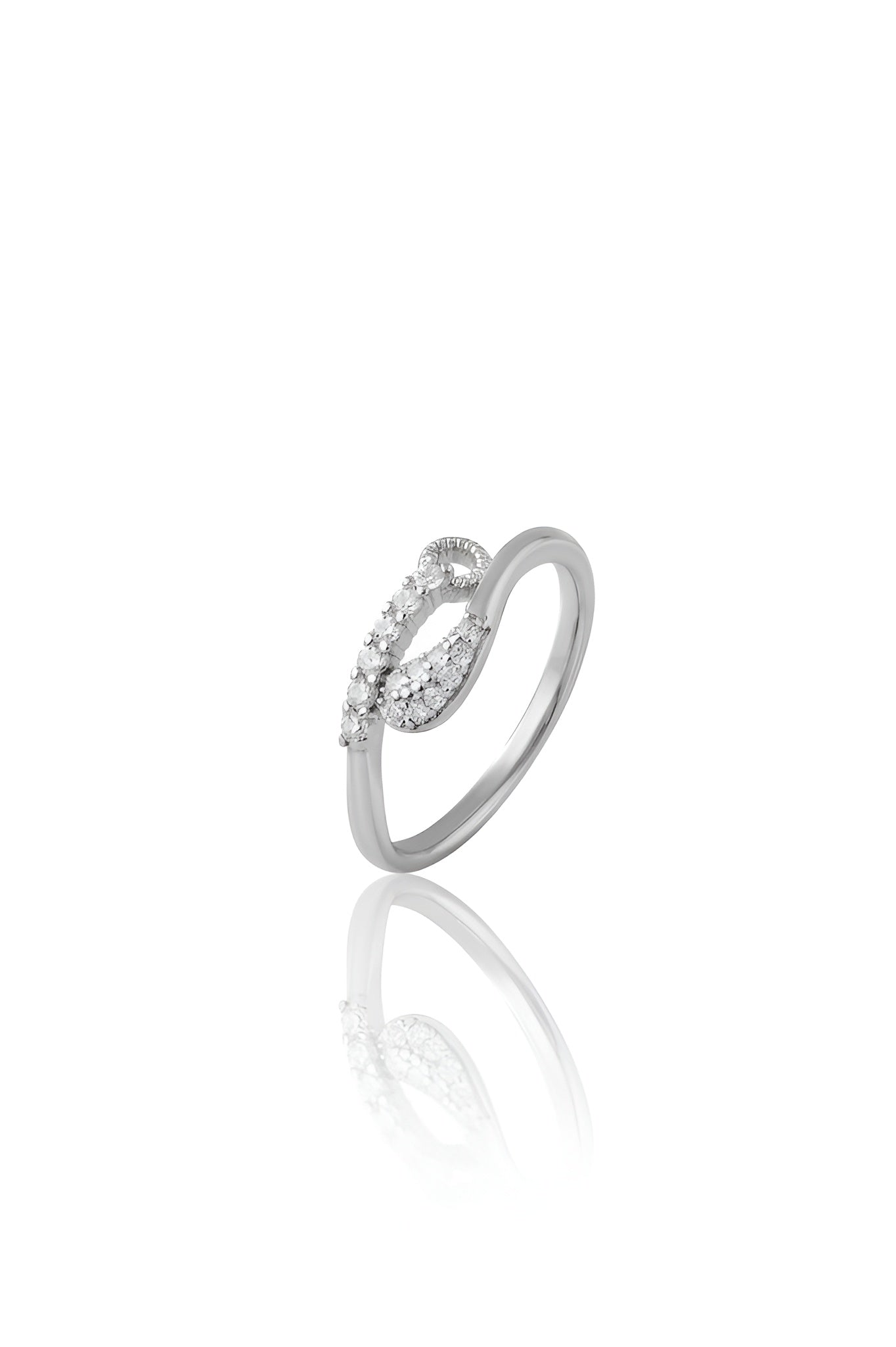 Premium 925 Sterling Silver American Diamond Promise Ring for Women