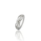 925 Sterling Silver American Diamond Ring for Women - Elegant Knot Stackable Band