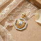Mens 14K Gold Two Tone Lion Head Pendant