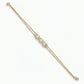 Stylish Gold Bracelet with Square Crystal Stones – Minimalist Double Chain Design