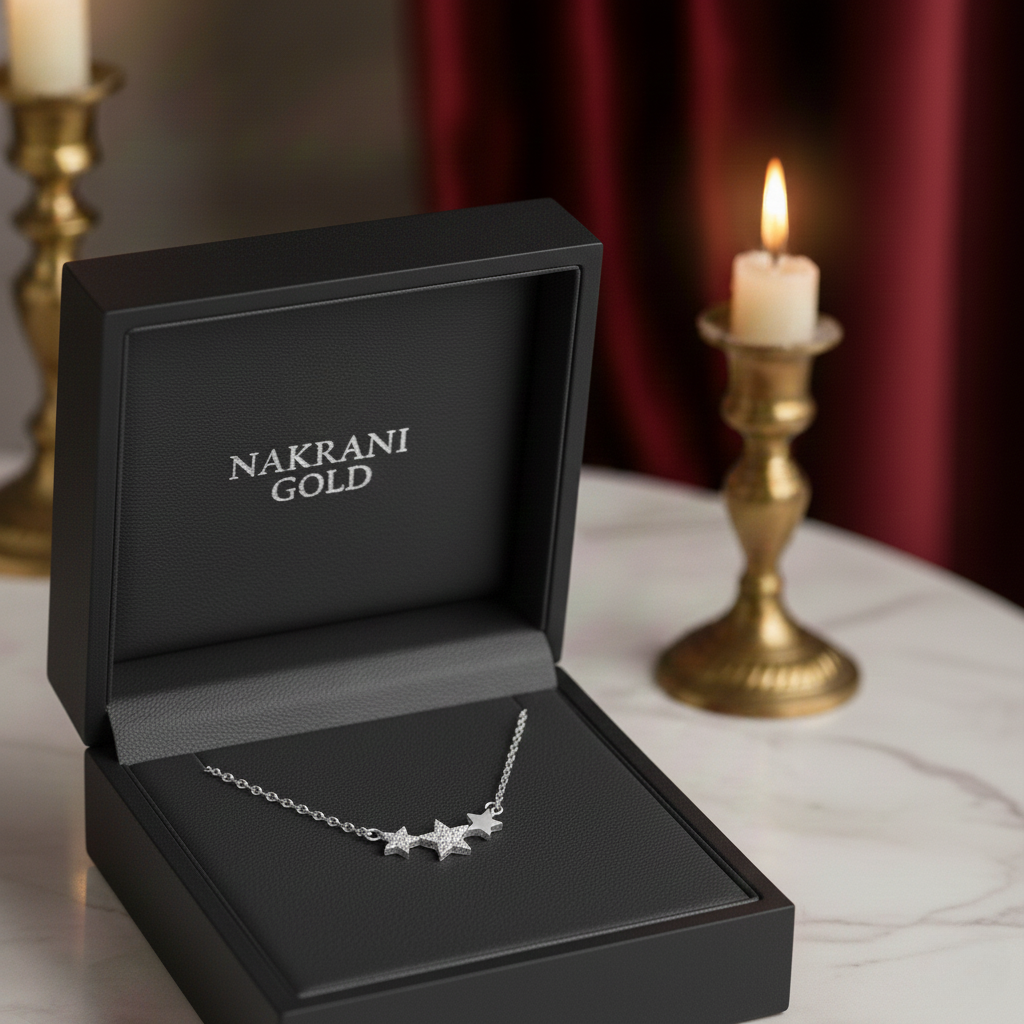 92.5 Sterling Silver Chain Necklace with Moissanite Diamond / Lab grown diamond