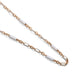 Luxury 18kt Rose Gold Light Weight Chain  with White Accents – Elegant
