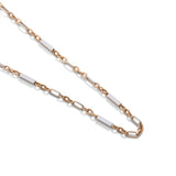 Luxury 18kt Rose Gold Light Weight Chain  with White Accents – Elegant