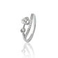 925 Sterling Silver Heart Ring for Women American Diamond Promise Band Gift Boxed