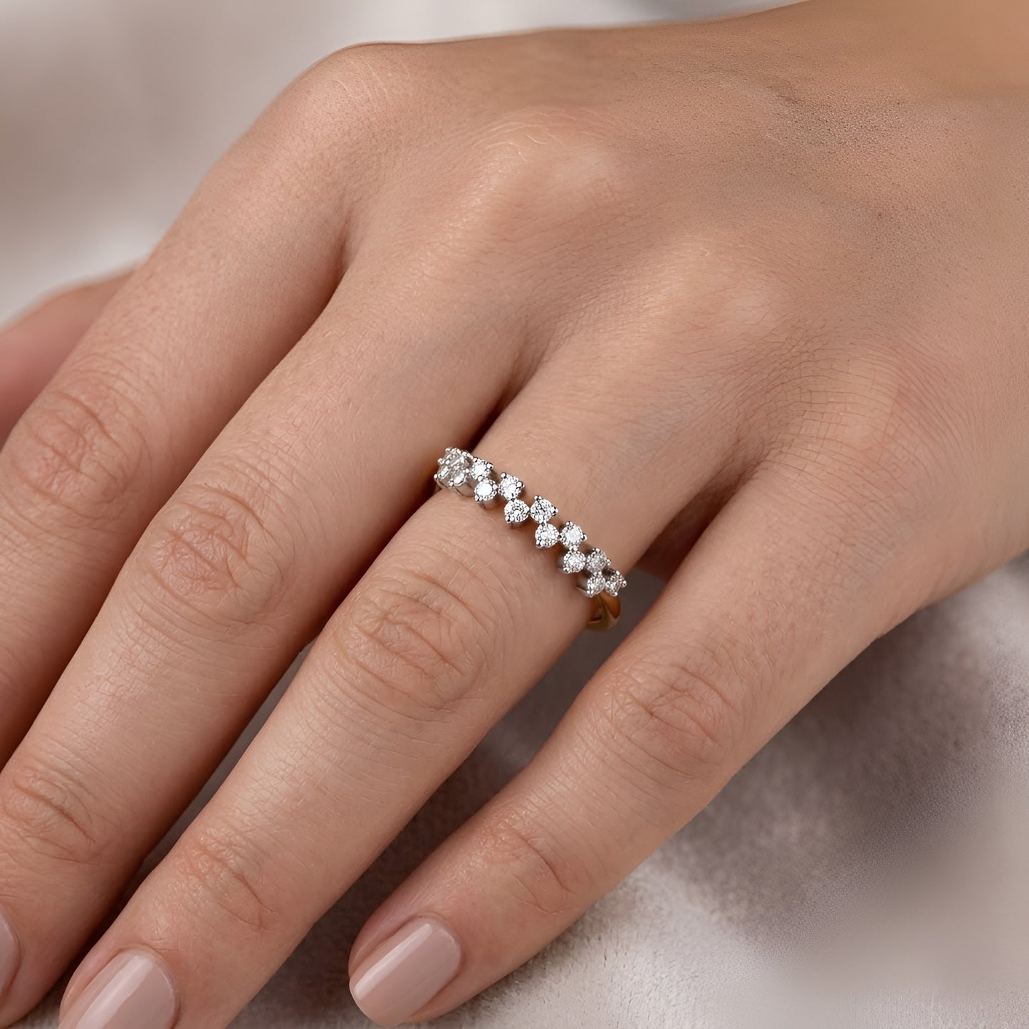 BIS Hallmarked 14KT Solid Gold Moissanite Ring
